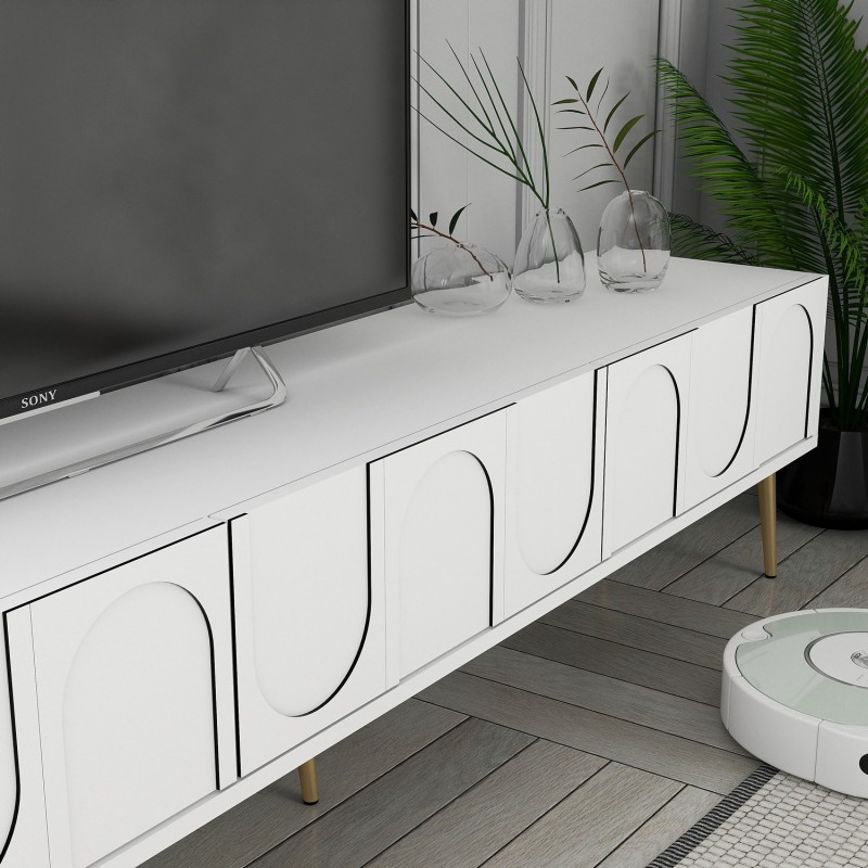 TV Unit Lyon 2 - White, Gold White
Gold