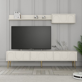 TV Unit Lyon 2 - Cream, Gold Cream
Gold