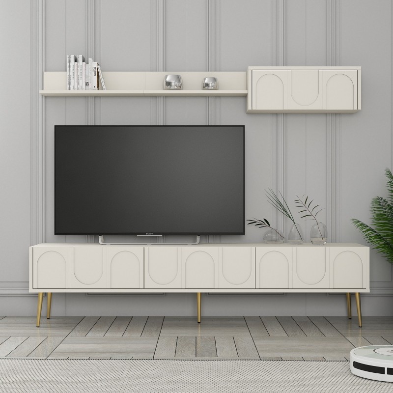 TV Unit Lyon 2 - Cream, Gold Cream
Gold