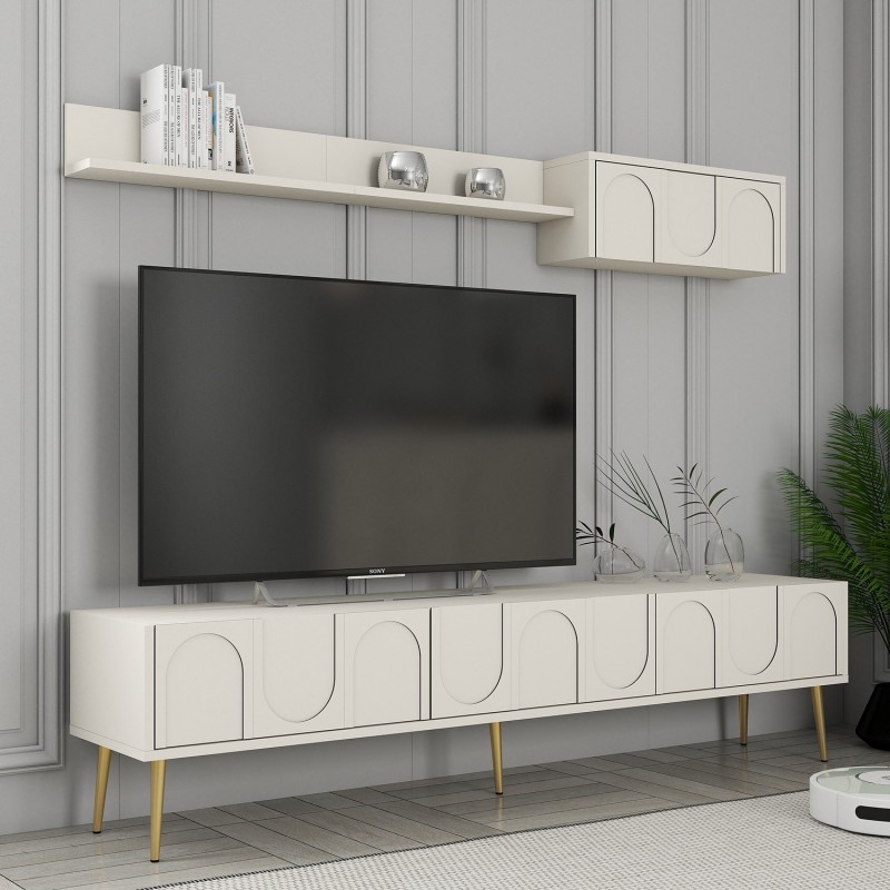 TV Unit Lyon 2 - Cream, Gold Cream
Gold
