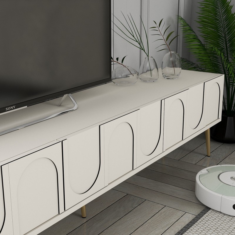 TV Unit Lyon 2 - Cream, Gold Cream
Gold