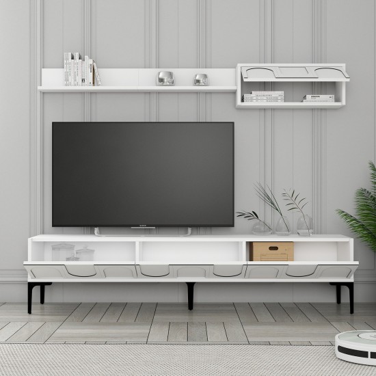 TV Unit Lyon 2 - White, Black White
Black TV Unit Lyon 2 - White, Black White
Black