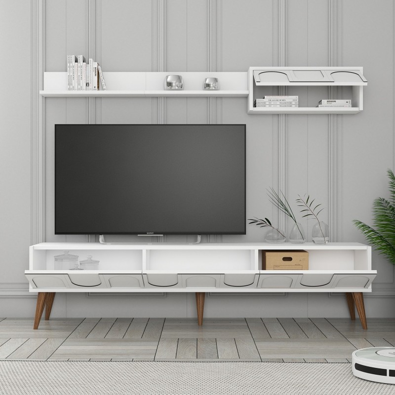TV Unit Lyon 2 - White, Walnut White
Walnut