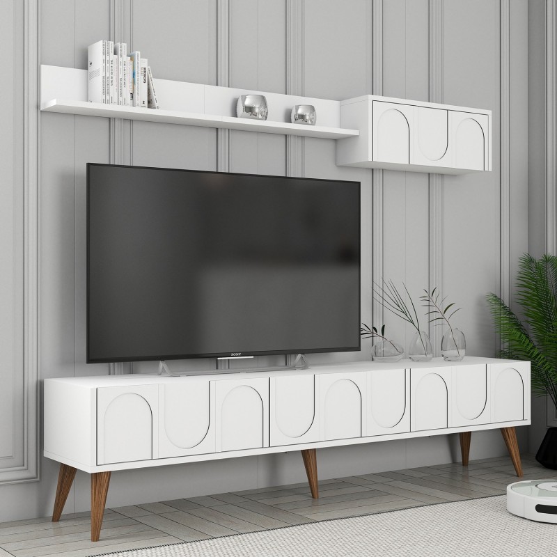 TV Unit Lyon 2 - White, Walnut White
Walnut