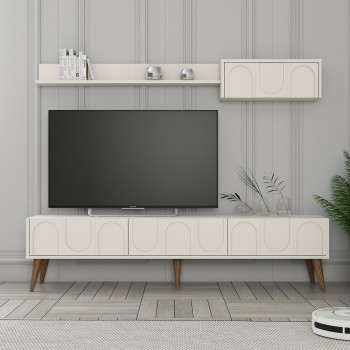 TV Unit Lyon 2 - Cream, Walnut Cream
Walnut