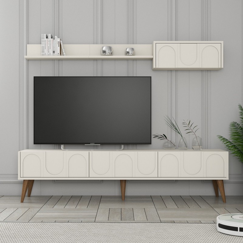 TV Unit Lyon 2 - Cream, Walnut Cream
Walnut