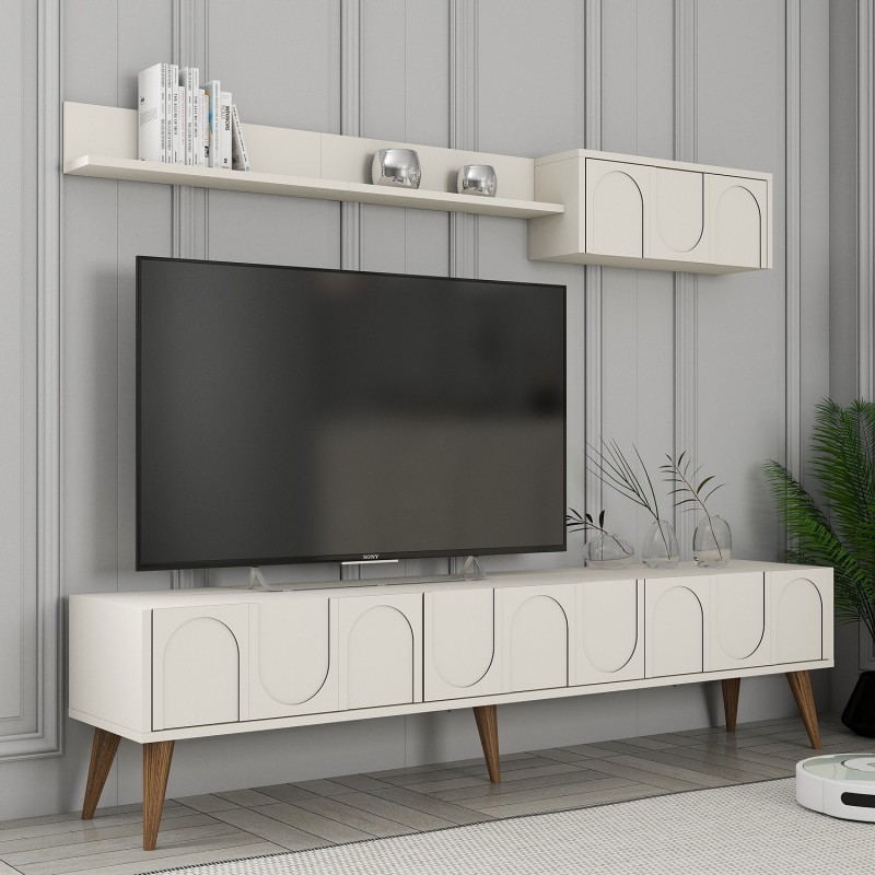 TV Unit Lyon 2 - Cream, Walnut Cream
Walnut