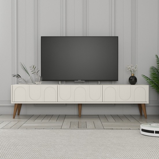TV Unit Lyon 44 - Cream, Walnut Cream
Walnut