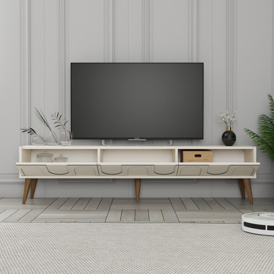 TV Unit Lyon 44 - Cream, Walnut Cream
Walnut