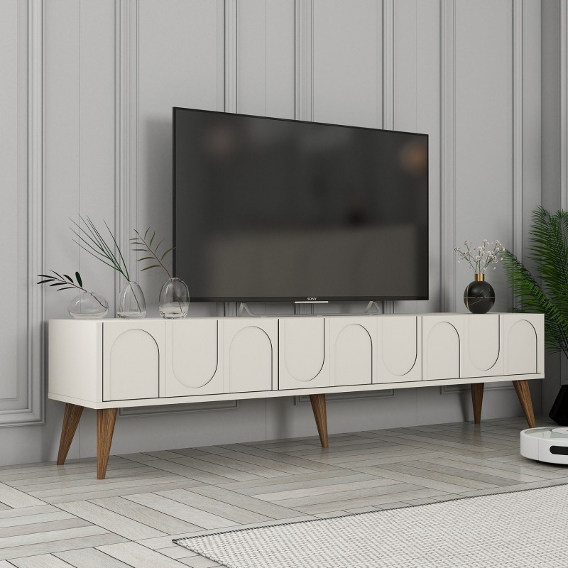 TV Unit Lyon 44 - Cream, Walnut Cream
Walnut