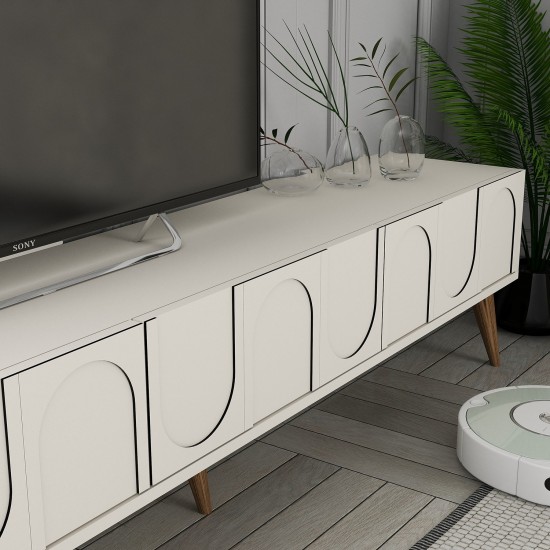 TV Unit Lyon 44 - Cream, Walnut Cream
Walnut