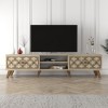TV Stand Class - Travertine Travertine