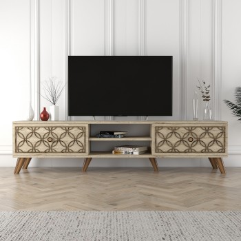 TV Stand Class - Travertine Travertine