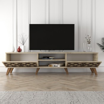 TV Stand Class - Travertine Travertine