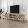 TV Stand Class - Travertine Travertine