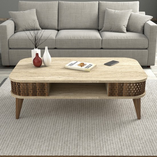 Coffee Table Eylul - Travertine Travertine Coffee Table Eylul - Travertine Travertine