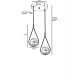 Chandelier Damla 2 Li Tepsili Bal Camlı Eskitme Sarkıt Copper Opviq Chandelier Damla 2 Li Tepsili Bal Camlı Eskitme Sarkıt Copper