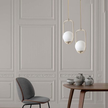Chandelier Ahu 2 Li Tepsili Beyaz Camlı Eskitme Sarkıt White
Copper