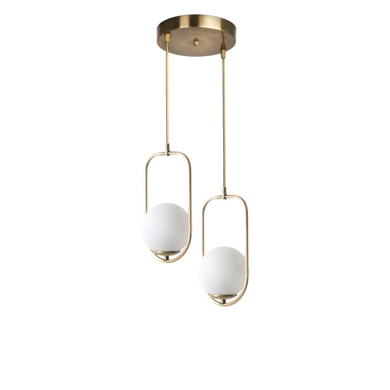 Opviq Chandelier Ahu 2 Li Tepsili Beyaz Camlı Eskitme Sarkıt White
Copper