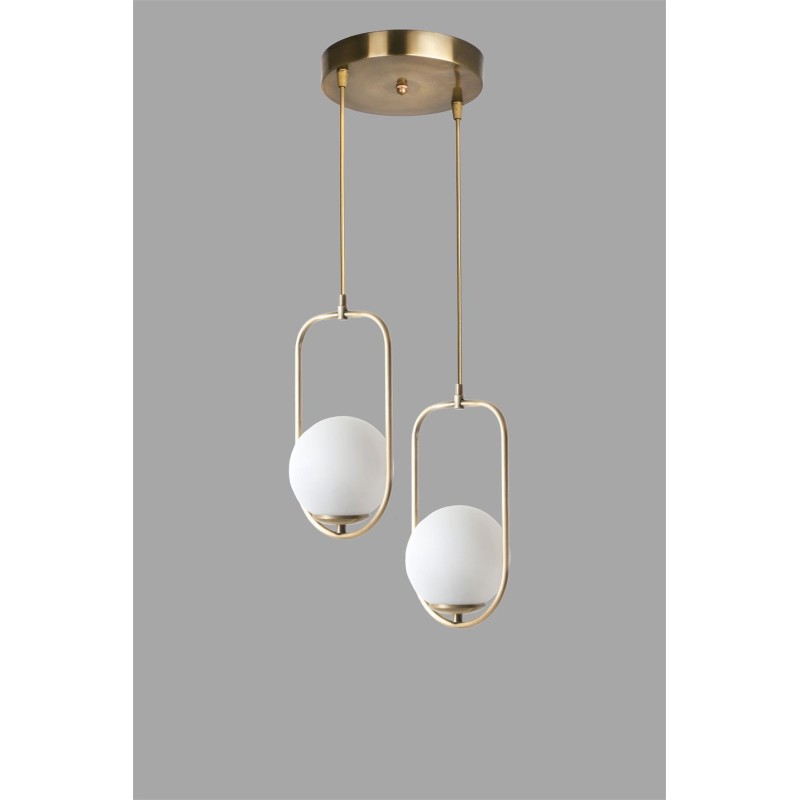 Opviq Chandelier Ahu 2 Li Tepsili Beyaz Camlı Eskitme Sarkıt White
Copper