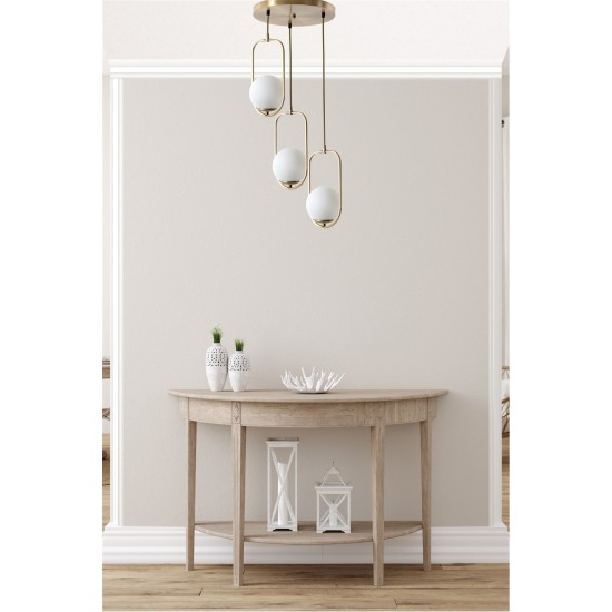 Opviq Chandelier Ahu 3 Lü Tepsili Beyaz Camlı Eskitme Sarkıt White
Copper