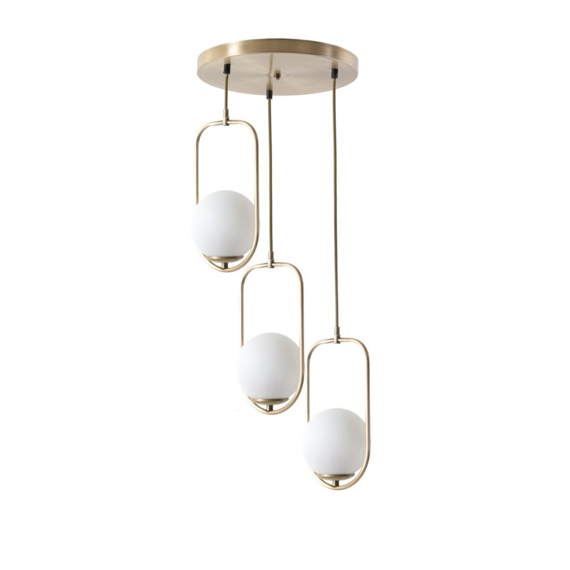 Opviq Chandelier Ahu 3 Lü Tepsili Beyaz Camlı Eskitme Sarkıt White
Copper