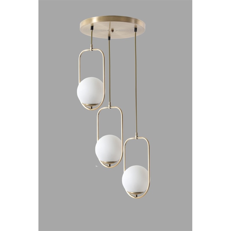 Opviq Chandelier Ahu 3 Lü Tepsili Beyaz Camlı Eskitme Sarkıt White
Copper
