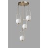 Opviq Chandelier Ahu 4 Lü Tepsili Beyaz Camlı Eskitme Sarkıt White
Copper