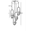 Opviq Chandelier Ahu 4 Lü Tepsili Beyaz Camlı Eskitme Sarkıt White
Copper
