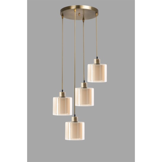Chandelier Yeni Sahra 4 Lü Tepsili Eskitme Sarkıt Copper Opviq Chandelier Yeni Sahra 4 Lü Tepsili Eskitme Sarkıt Copper