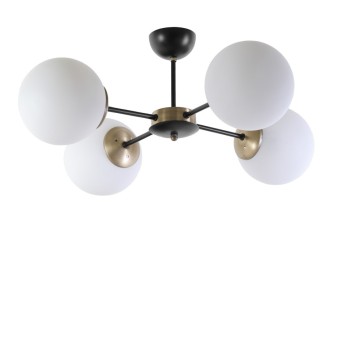 Chandelier Venüs 4 Lü Beyaz Camlı Avize White