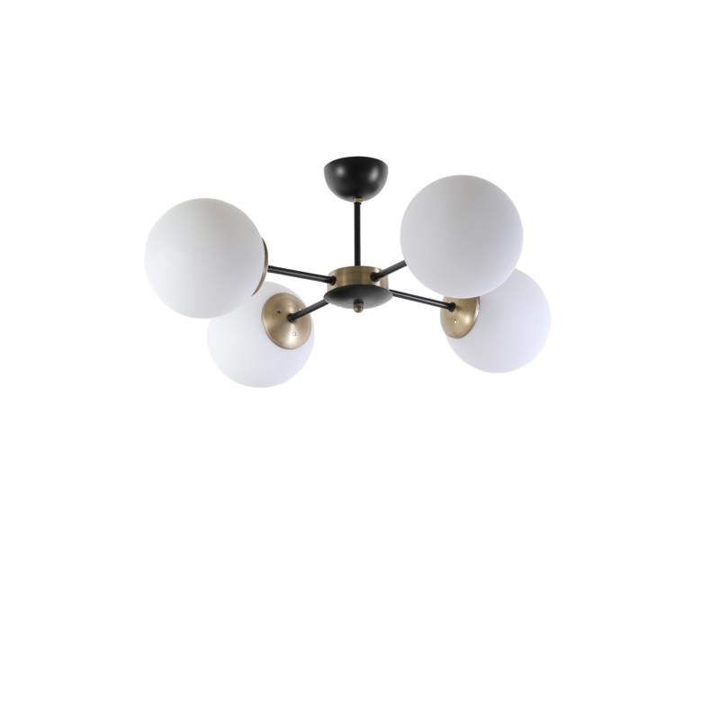 Opviq Chandelier Venüs 4 Lü Beyaz Camlı Avize White