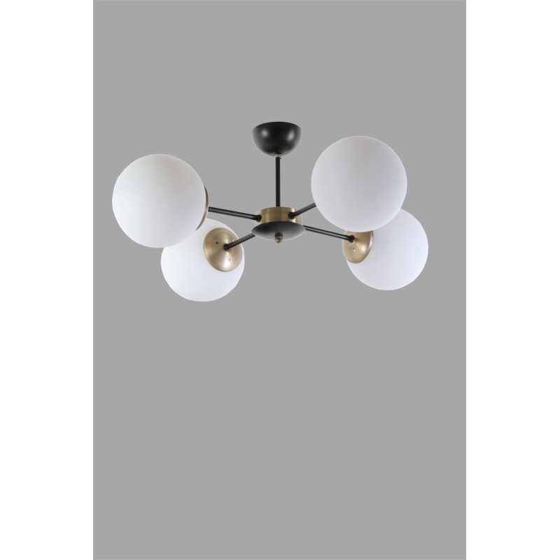 Opviq Chandelier Venüs 4 Lü Beyaz Camlı Avize White