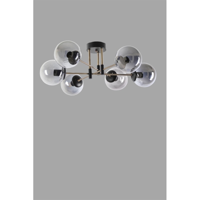 Opviq Chandelier Dolunay 6 Lı Siyah Füme Camlı Avize Black
Fume