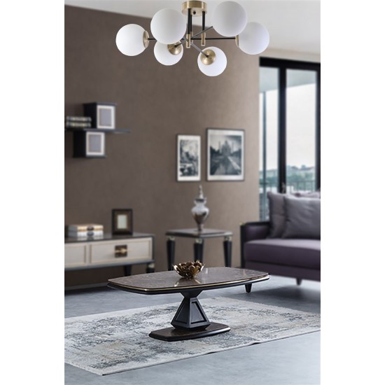 Chandelier Dolunay 6 Lı Eskitme Beyaz Camlı Avize White Opviq Chandelier Dolunay 6 Lı Eskitme Beyaz Camlı Avize White
