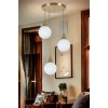 Opviq Chandelier Afra 3 Lü Tepsili Eskitme Beyaz Camlı Sarkıt White
Gold