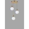 Opviq Chandelier Afra 3 Lü Tepsili Eskitme Beyaz Camlı Sarkıt White
Gold