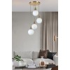 Opviq Chandelier Afra 4 Lü Tepsili Eskitme Beyaz Camlı Sarkıt White
Gold