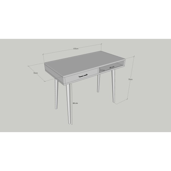 Study Desk Carmen Oak Hanah Home Study Desk Carmen Oak