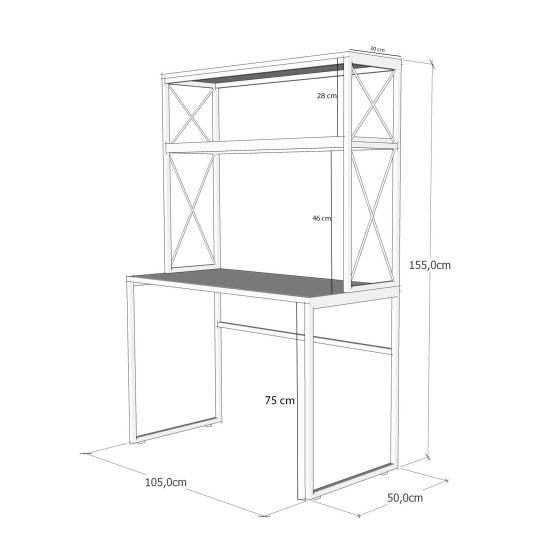 Study Desk Mercan Black
Pine Hanah Home Study Desk Mercan Black
Pine