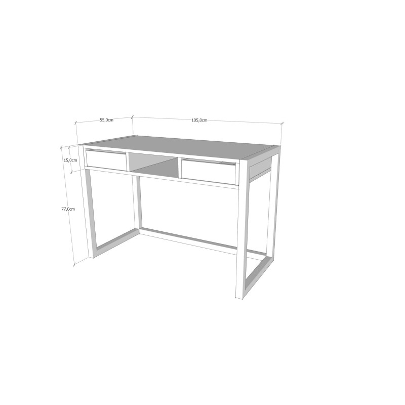 Study Desk Ogene Atlantic Pine
Black