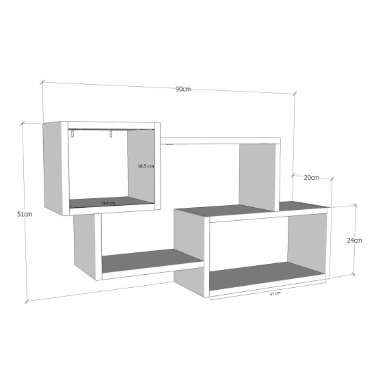 Wall Shelf Ayder - Walnut, White Walnut
White Hanah Home Wall Shelf Ayder - Walnut, White Walnut
White