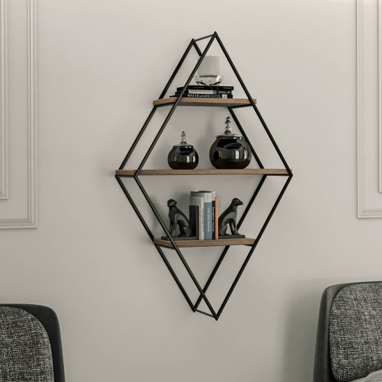 Hanah Home Wall Shelf Prizma Black
Walnut