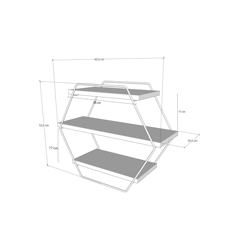 Hanah Home Wall Shelf Azra Atlantic Pine