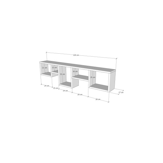 Wall Shelf Amanos - White White Hanah Home Wall Shelf Amanos - White White