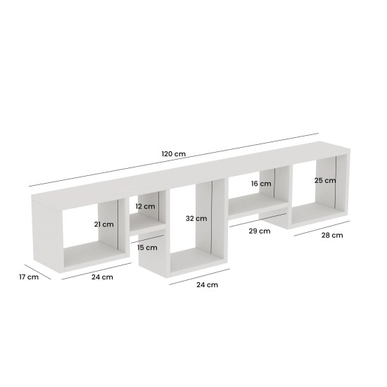 Wall Shelf Amanos - White White Hanah Home Wall Shelf Amanos - White White