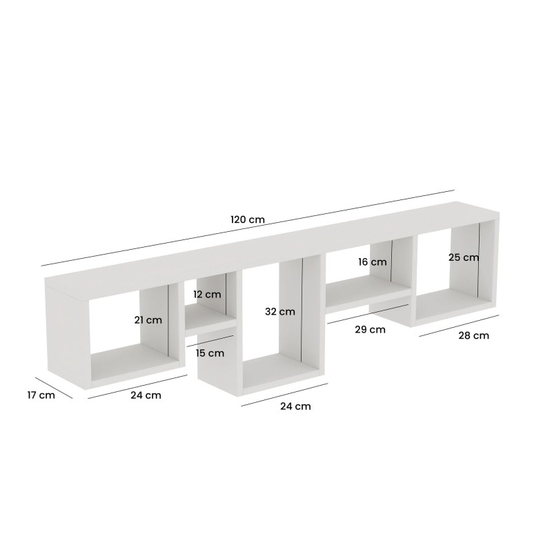 Hanah Home Wall Shelf Amanos - White White