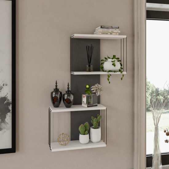 Wall Shelf Destan - White White Hanah Home Wall Shelf Destan - White White