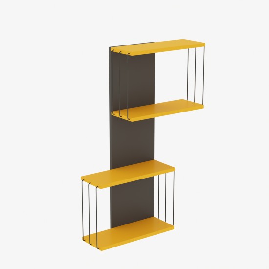 Wall Shelf Destan - Yellow Yellow Hanah Home Wall Shelf Destan - Yellow Yellow