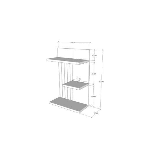 Wall Shelf Kinik - White White Hanah Home Wall Shelf Kinik - White White